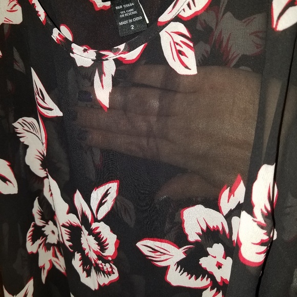 Floral High Low Chiffon Tank Top - Picture 4 of 4